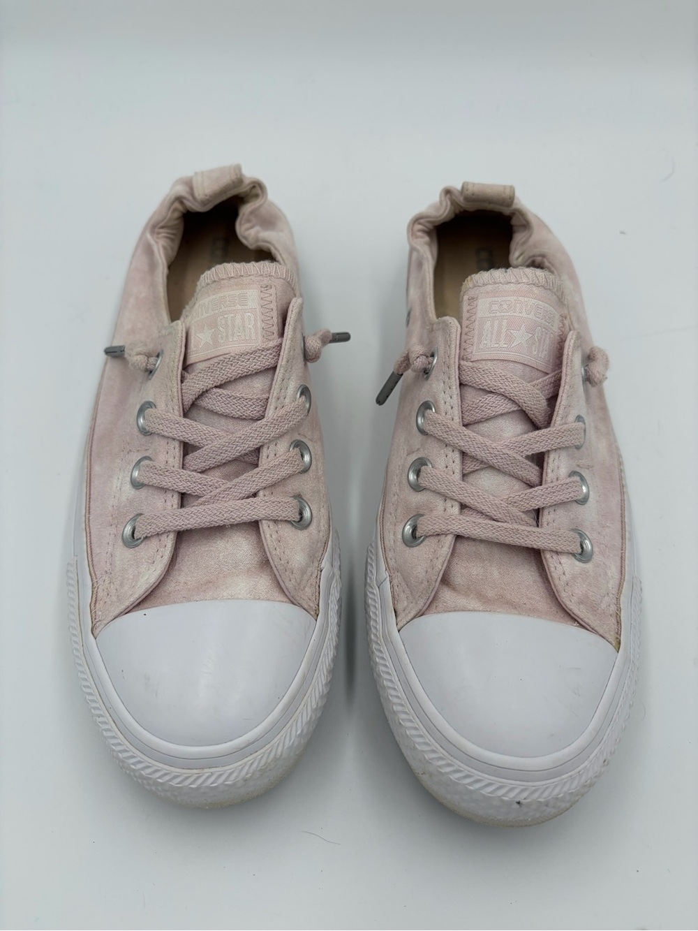 Converse Shoreline Slip on Barely Rose/White Low-Top Sneakers US 8 Suede